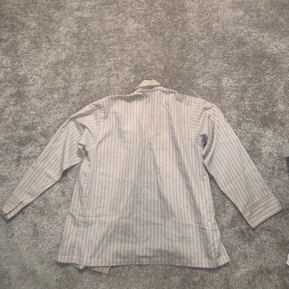 Bill Blass Cream & Brown Button Down Shirt size M - Picture 9 of 9